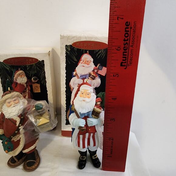 Lot 2 Hallmark Merry Olde Santa Ornaments 1994 #5 & 1996 #7 Ken Crow - Picture 2 of 8